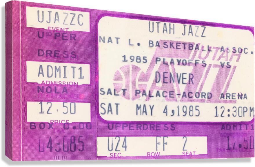 1985 Denver Nuggets at Utah Jazz  Canvas Print