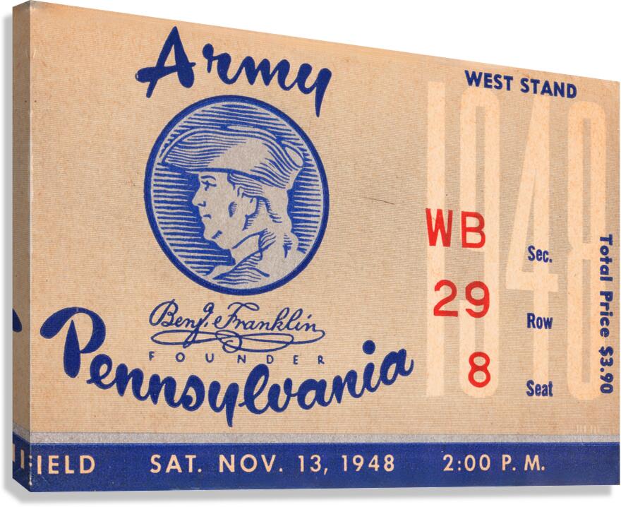 1948 Army Cadets at Penn Quakers Canvas Print