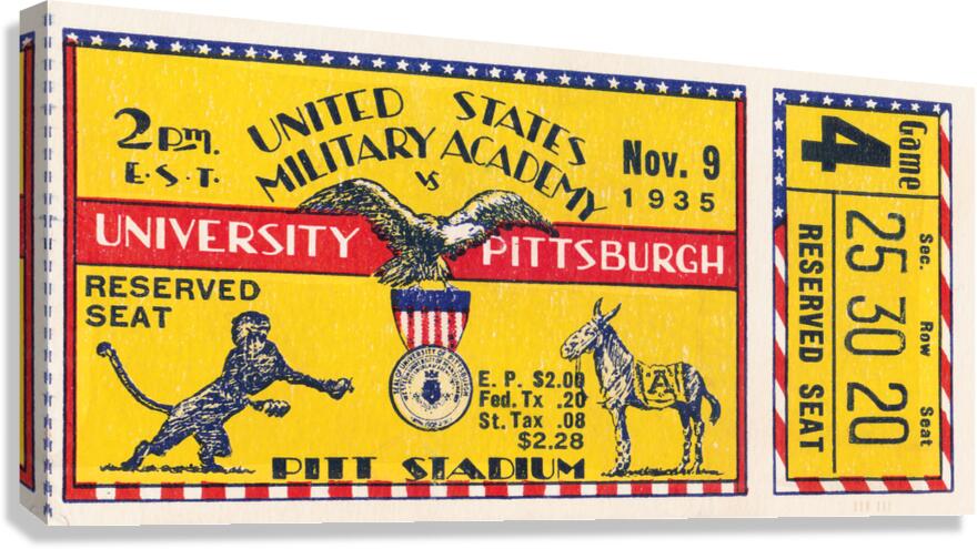 1935 Army Cadets at Pitt Panthers Canvas Print
