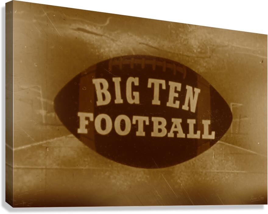 1960s Big Ten Football Art Canvas Print