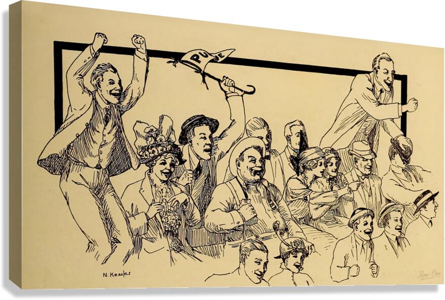 Purdue Crowd Cheering by Nellie Kessler Canvas Print