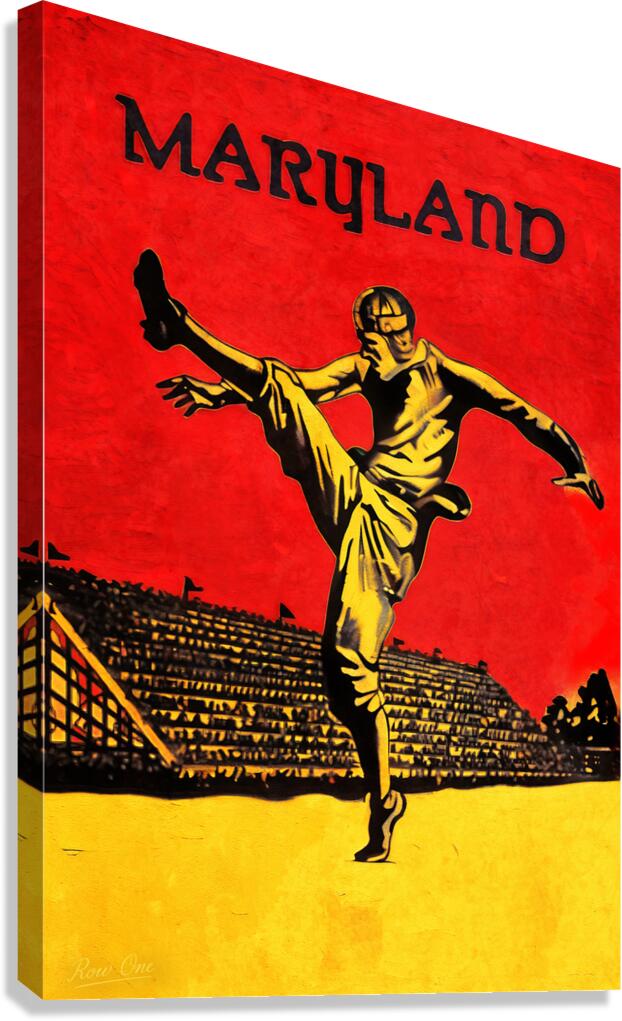 1920s Maryland Terps Football Art Remix Canvas Print