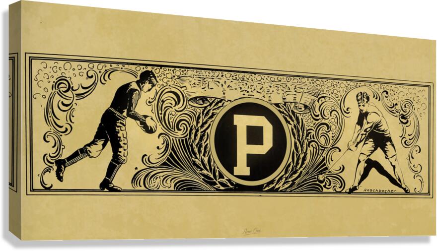 Early 1900s Purdue University Art by Raschbacher Canvas Print