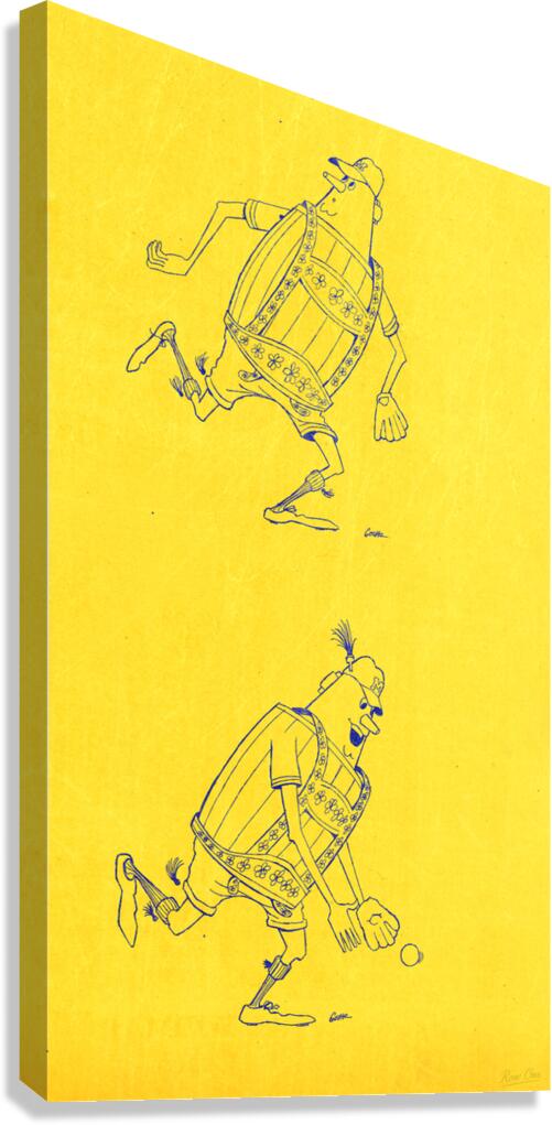 1973 Milwaukee Brewers Cartoon Art by James Gehr Canvas Print