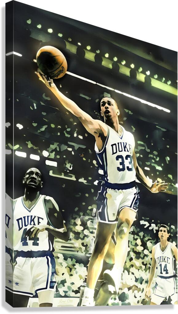 1988 Duke Blue Devils Basketball Art Canvas Print