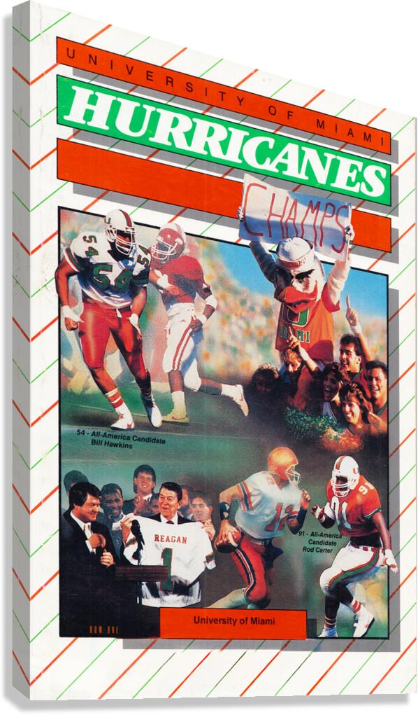 1987 Miami Hurricanes Cover Art by Row One Brand Wall Art — free download
