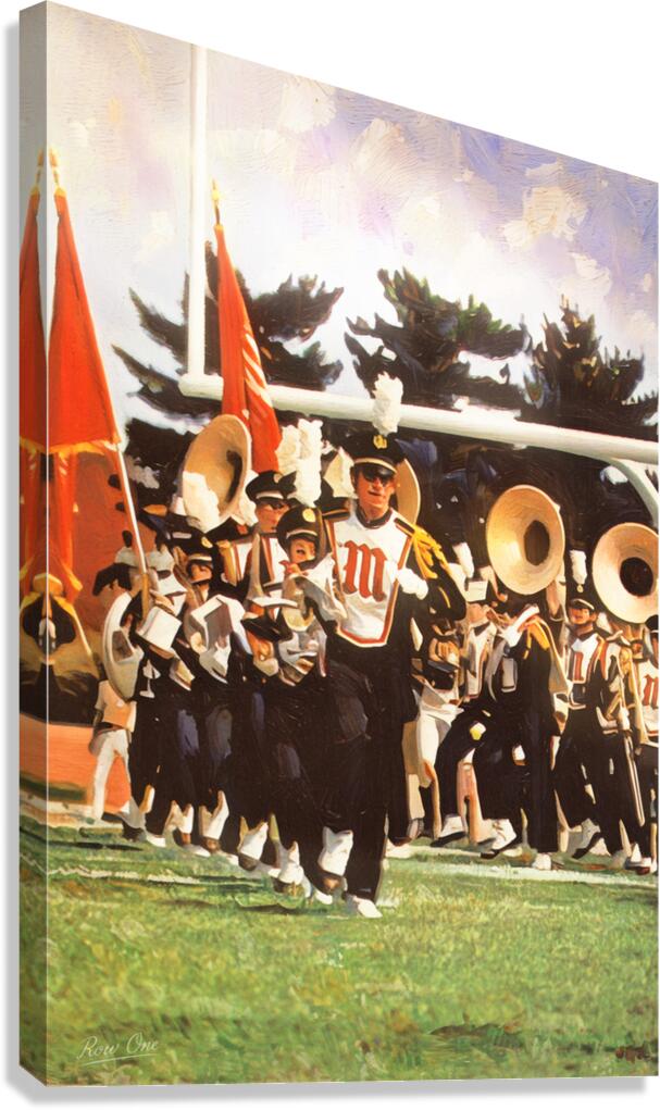 1972 Mighty Sound of Maryland Marching Band Art Canvas Print