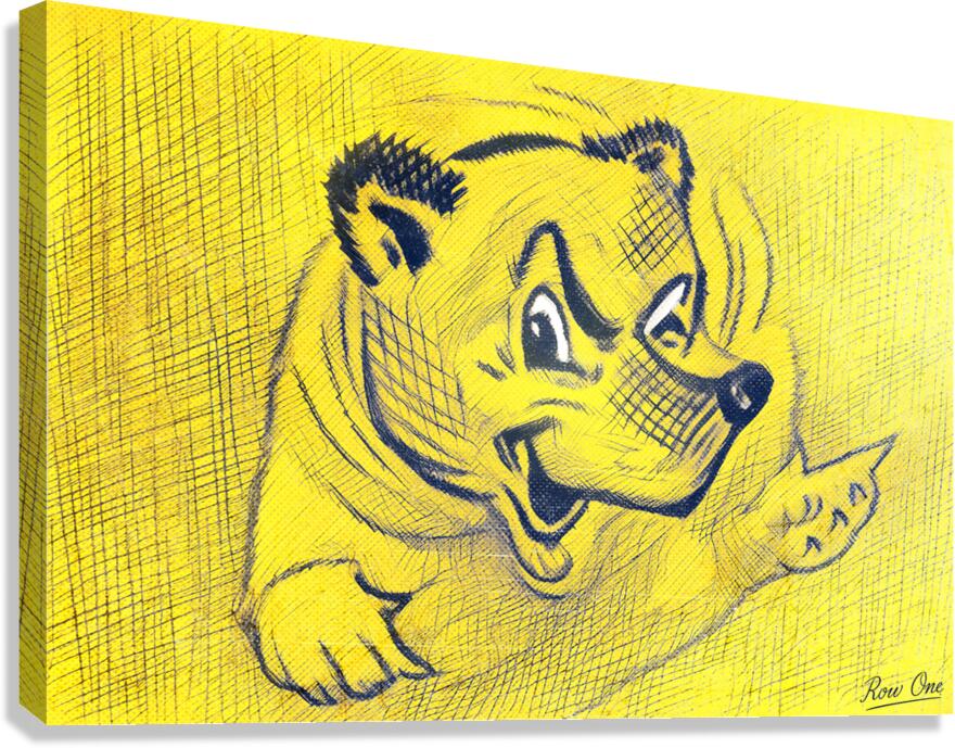 1940s Eric Johnson Cal Golden Bear Cartoon Canvas Print