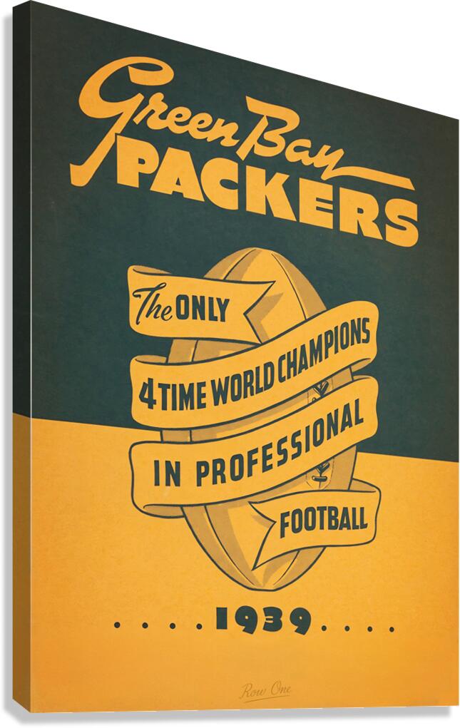 1939 Green Bay Packers Art Canvas Print