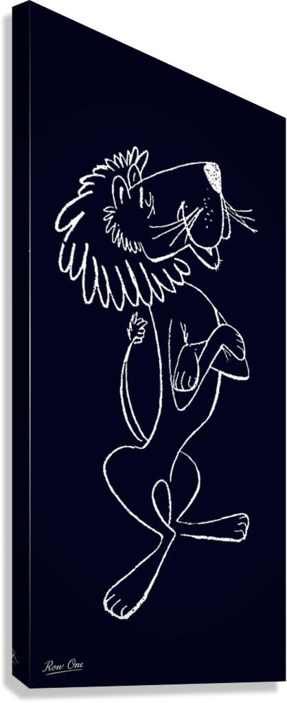 1970s Penn State Nittany Lion Cartoon Art Canvas Print