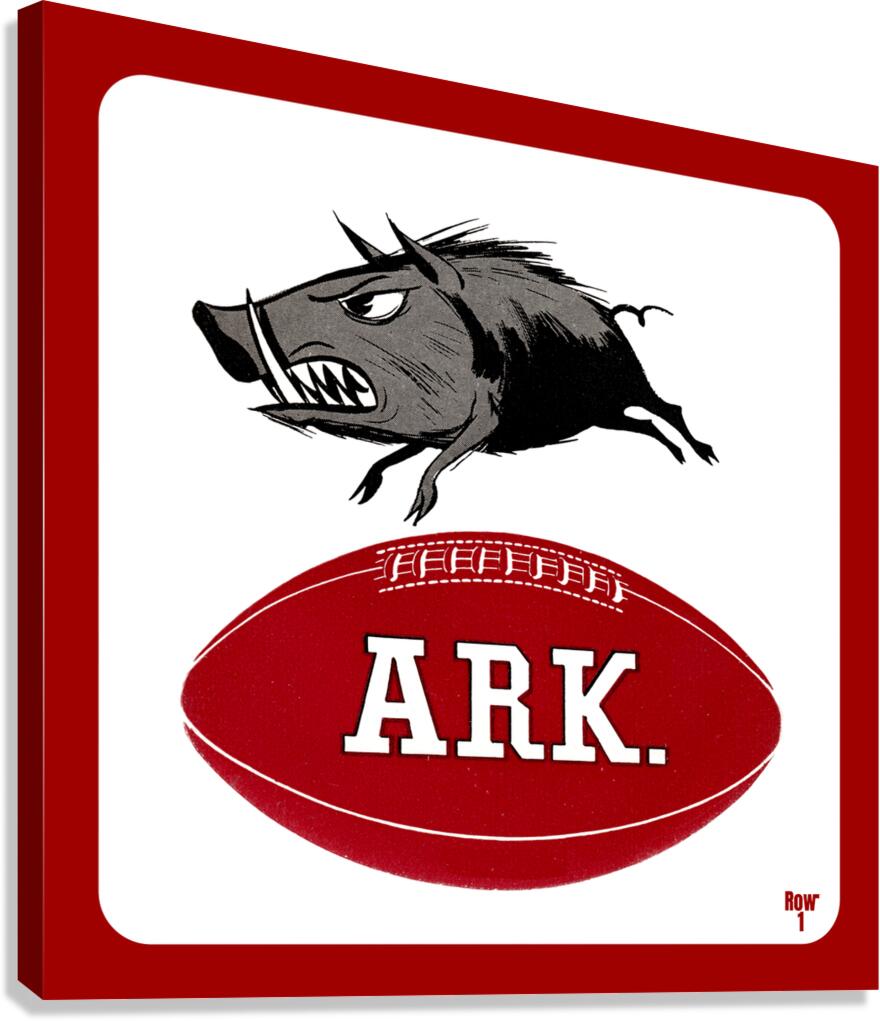 1957 Arkansas Razorbacks Art Canvas Print