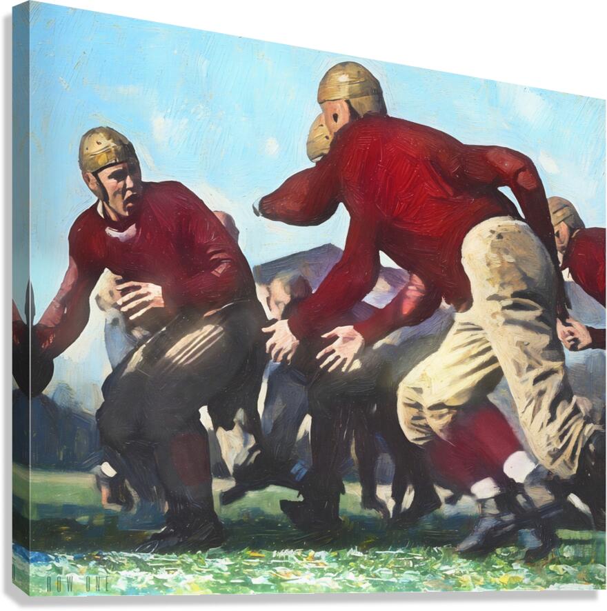 Wisconsin Badger Handoff Canvas Print