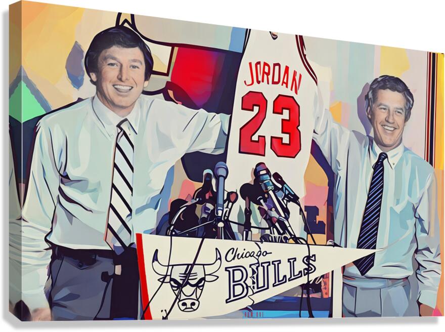 1984 Michael Jordan Bulls Jersey Pop Art  Canvas Print