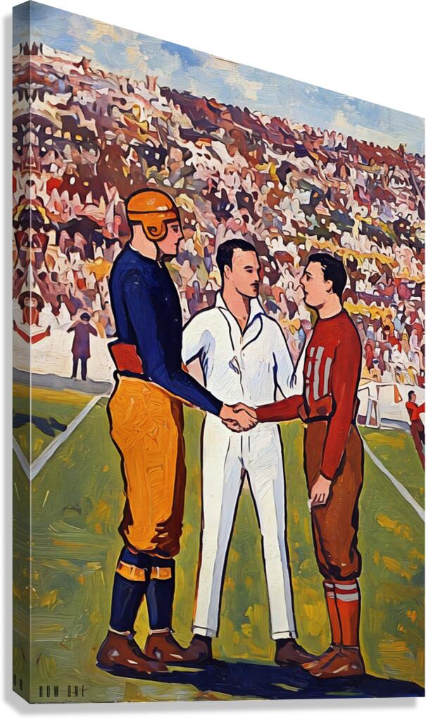 1919 Ohio State Michigan Football Handshake  Canvas Print