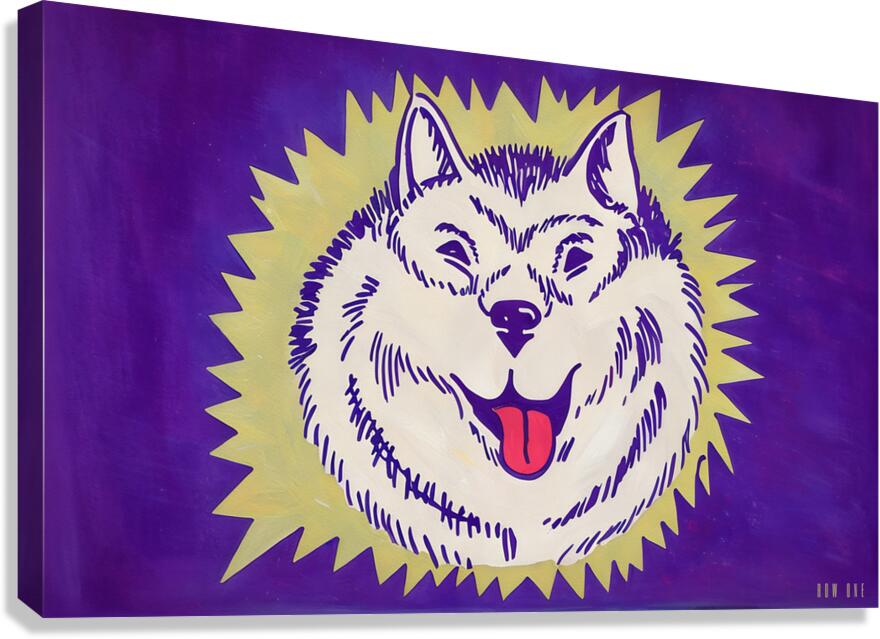 1957 Washington Husky Art  Canvas Print