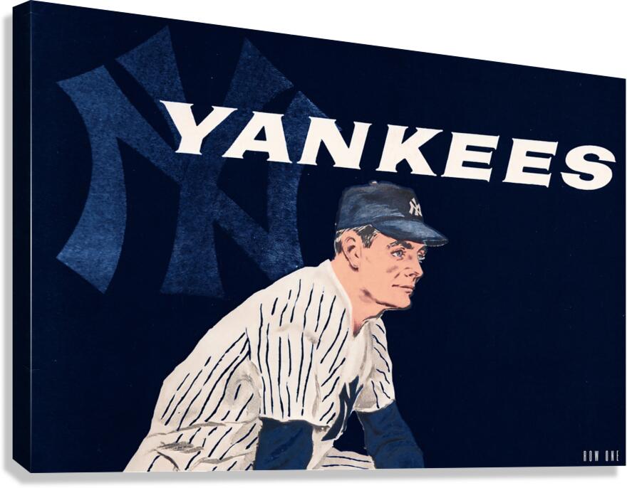 1958 New York Yankees Baseball Cover Art Remix  Canvas Print