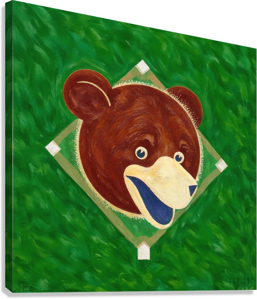 1940 Chicago Cubs Baseball Diamond Art Remix  Canvas Print