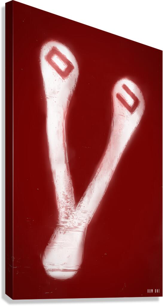 1970s OU Football Wishbone Art  Canvas Print