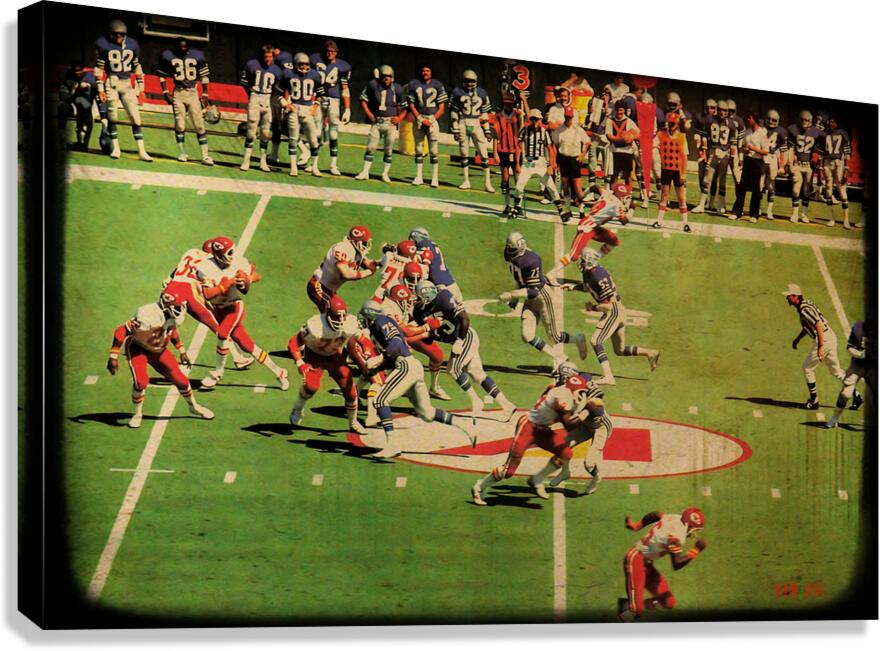 1980 Seattle Seahawks at Kansas City Chiefs Viewfinder Slide  Canvas Print