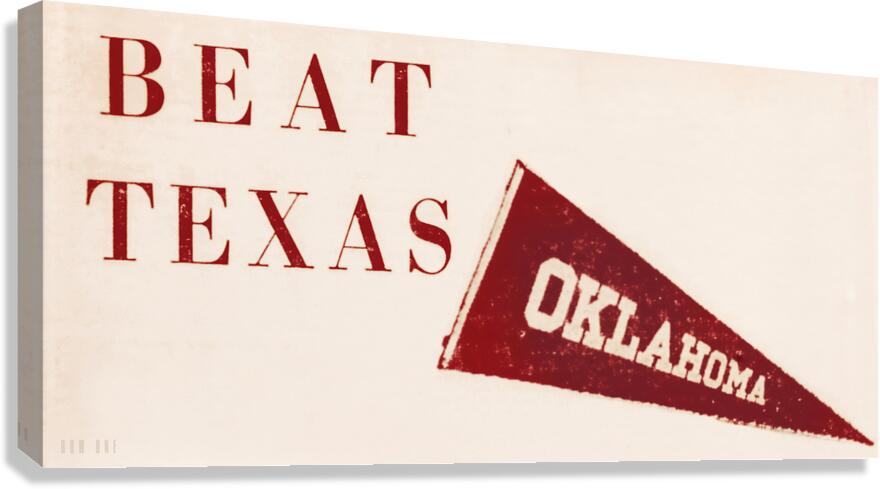 1950s Oklahoma Pennant Art  Canvas Print