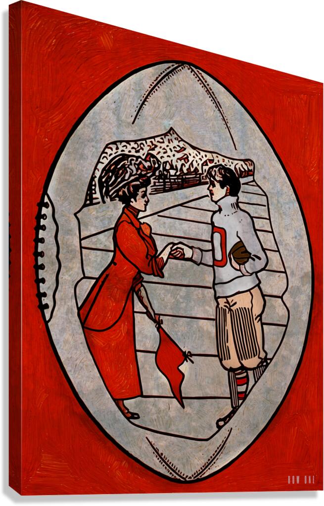 Early 1900s Ohio State Football Player Art  Canvas Print