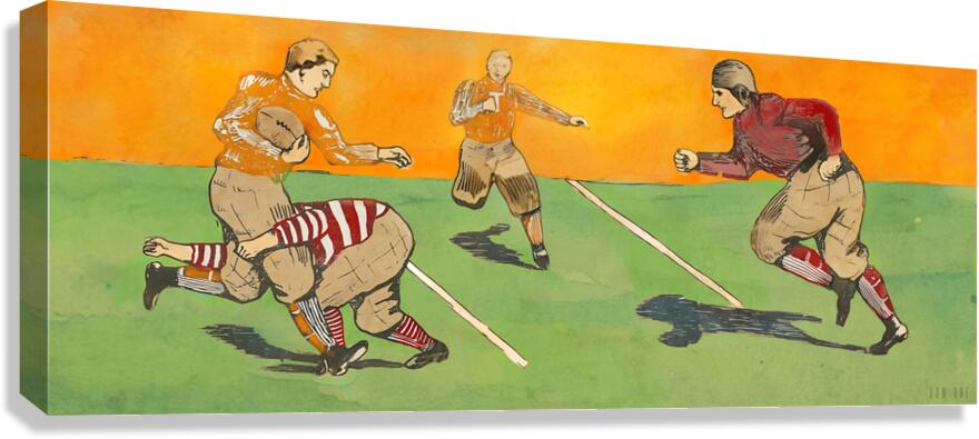 Early 1900s Tennessee Vols Football Art  Canvas Print
