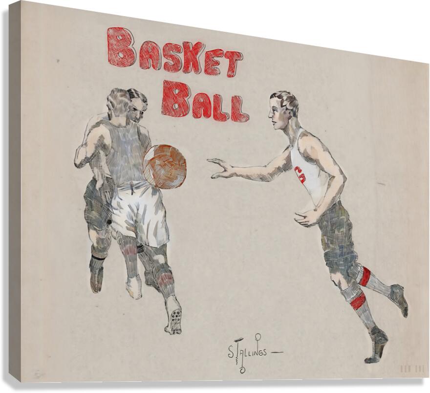 Early 1900s Georgia Basketball Art  Canvas Print