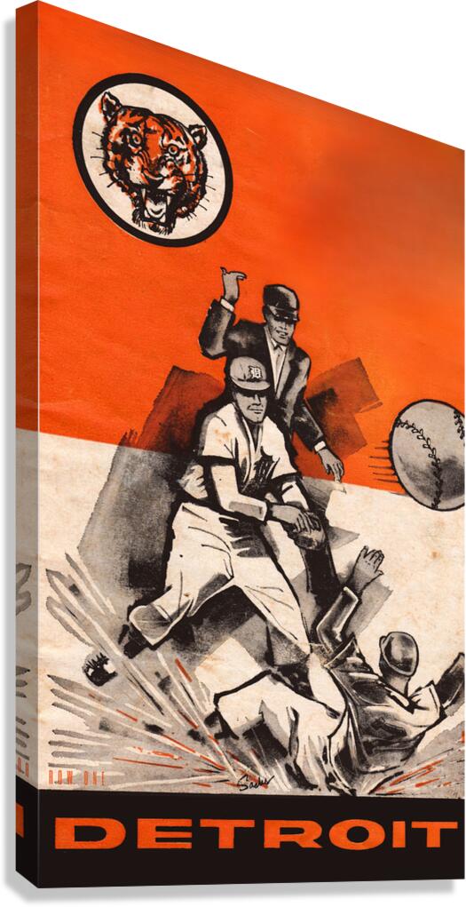 1938 Detroit Tigers Scorecard Art Remix  Canvas Print