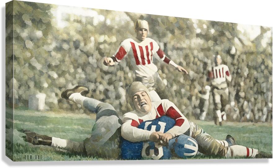 1934 Kentucky Wildcats at Cincinnati Bearcats Football Art  Canvas Print