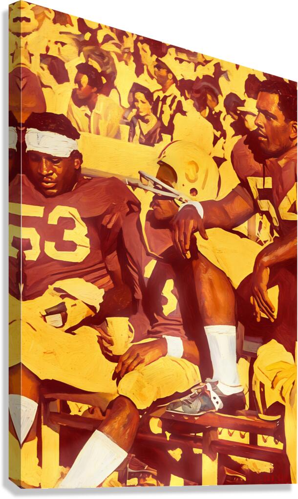 1970 Arizona State Football Sideline Art  Canvas Print
