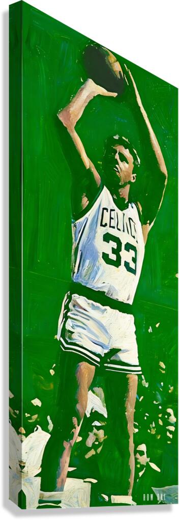 Larry Bird Celtics Painting  Canvas Print