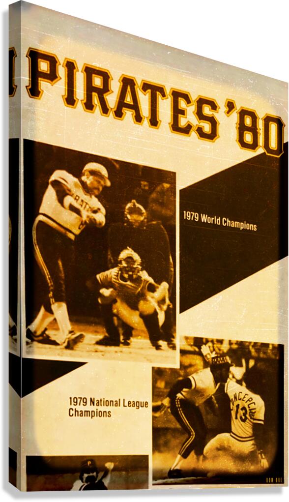 1980 Pittsburgh Pirates Viewfinder Slide Art  Canvas Print