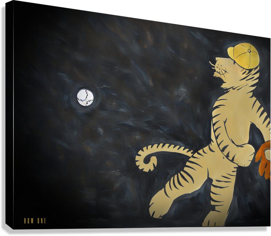 1930s Missouri Tiger Baseball Cartoon Art  Canvas Print