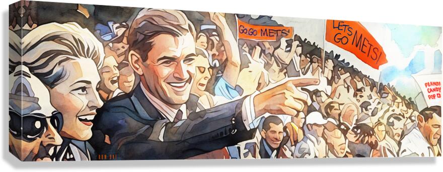 1960s New York Mets Crowd Art Remix Canvas Print