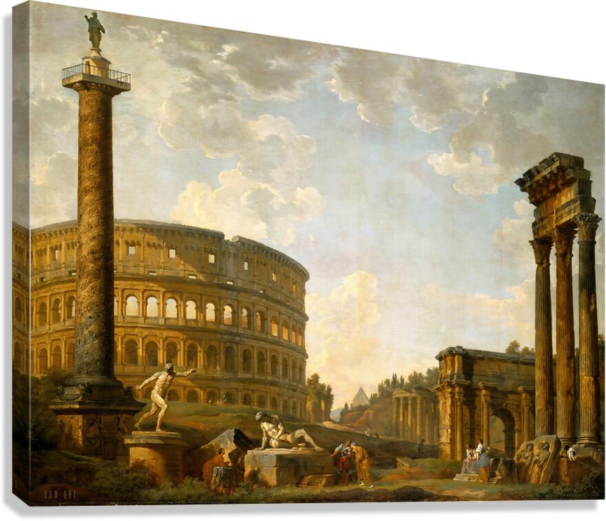 1735 Roman Colosseum Wall Art  Canvas Print