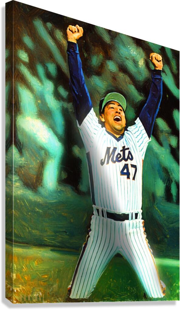 1986 Jesse Orosco New York Mets Art  Canvas Print