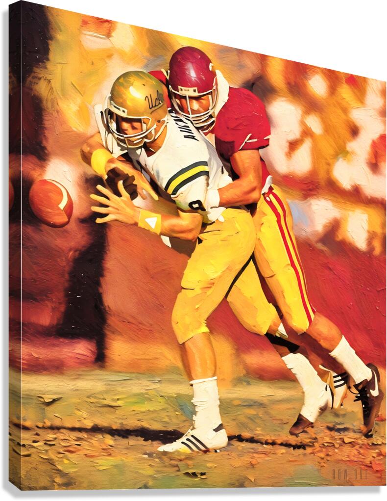 1987 USC Trojans Football Defense Art Canvas Print