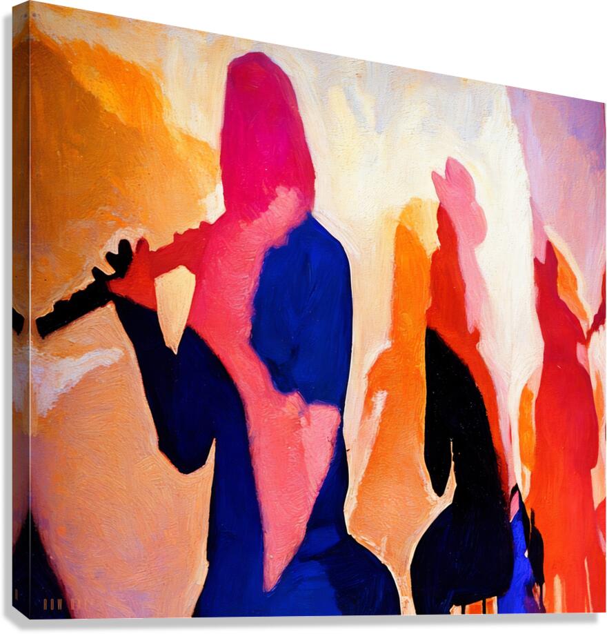 1973 Musicians Abstract Art Canvas Print