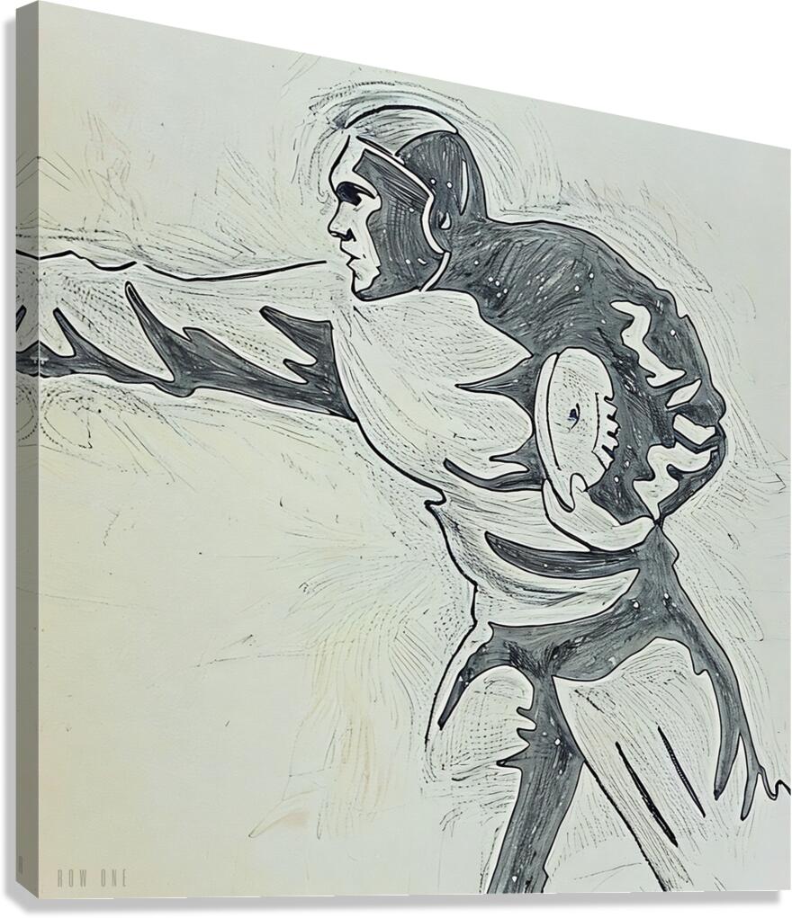 Early 1900s Football Sketch Canvas Print