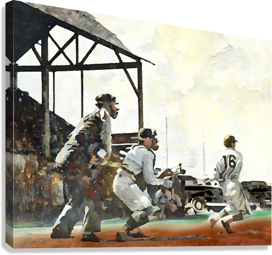 Vintage Wyoming Cowboys Baseball Art Canvas Print