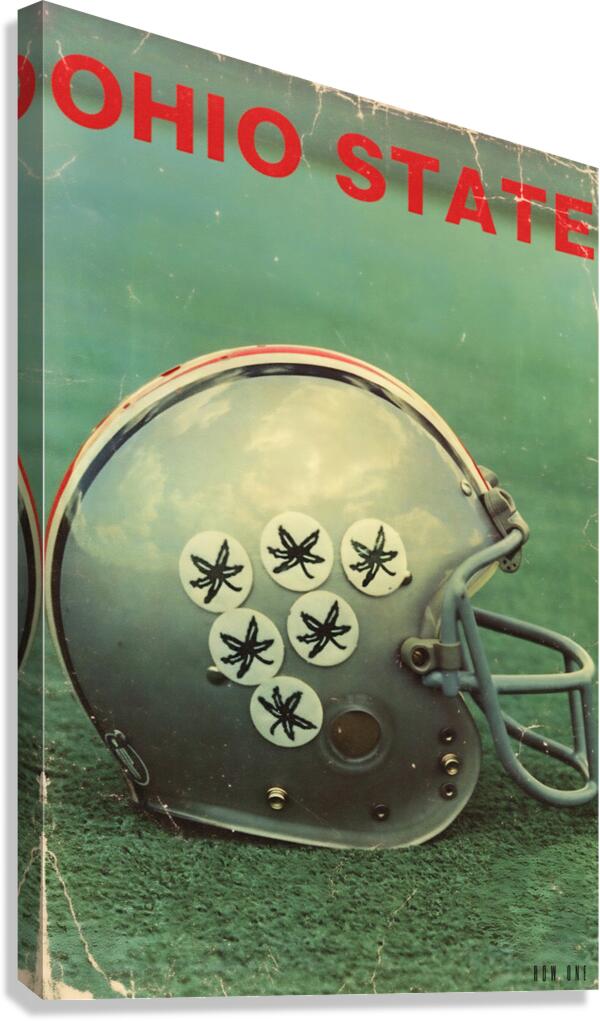 1970s Ohio State Football Helmet Art Canvas Print