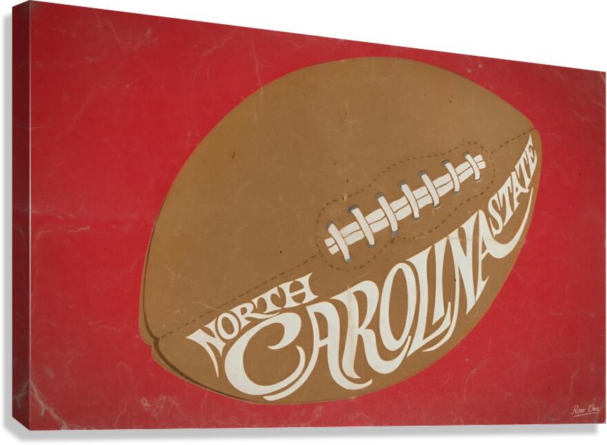 1960s North Carolina State Football Art Canvas Print
