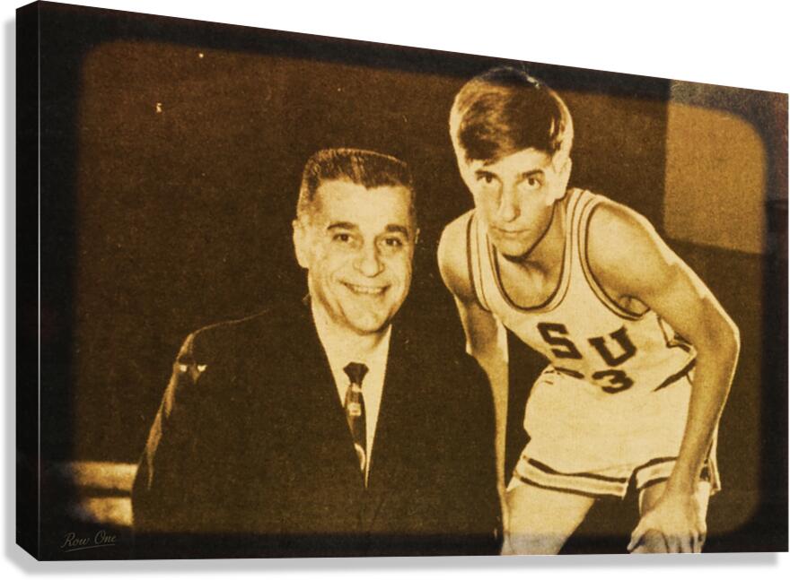 Pistol Pete and Coach Press Maravich Canvas Print