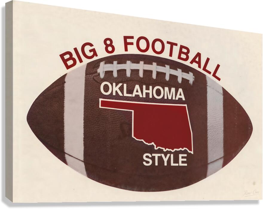 1970s Big Eight Football Oklahoma Style Canvas Print