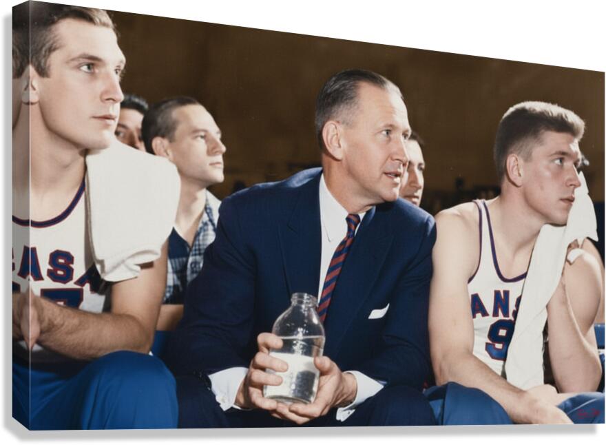 Coach Phog Allen Kansas Jayhawks Basketball Sideline Canvas Print