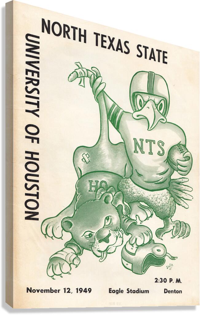 1949 North Texas Eagles Football Cover Art Canvas Print