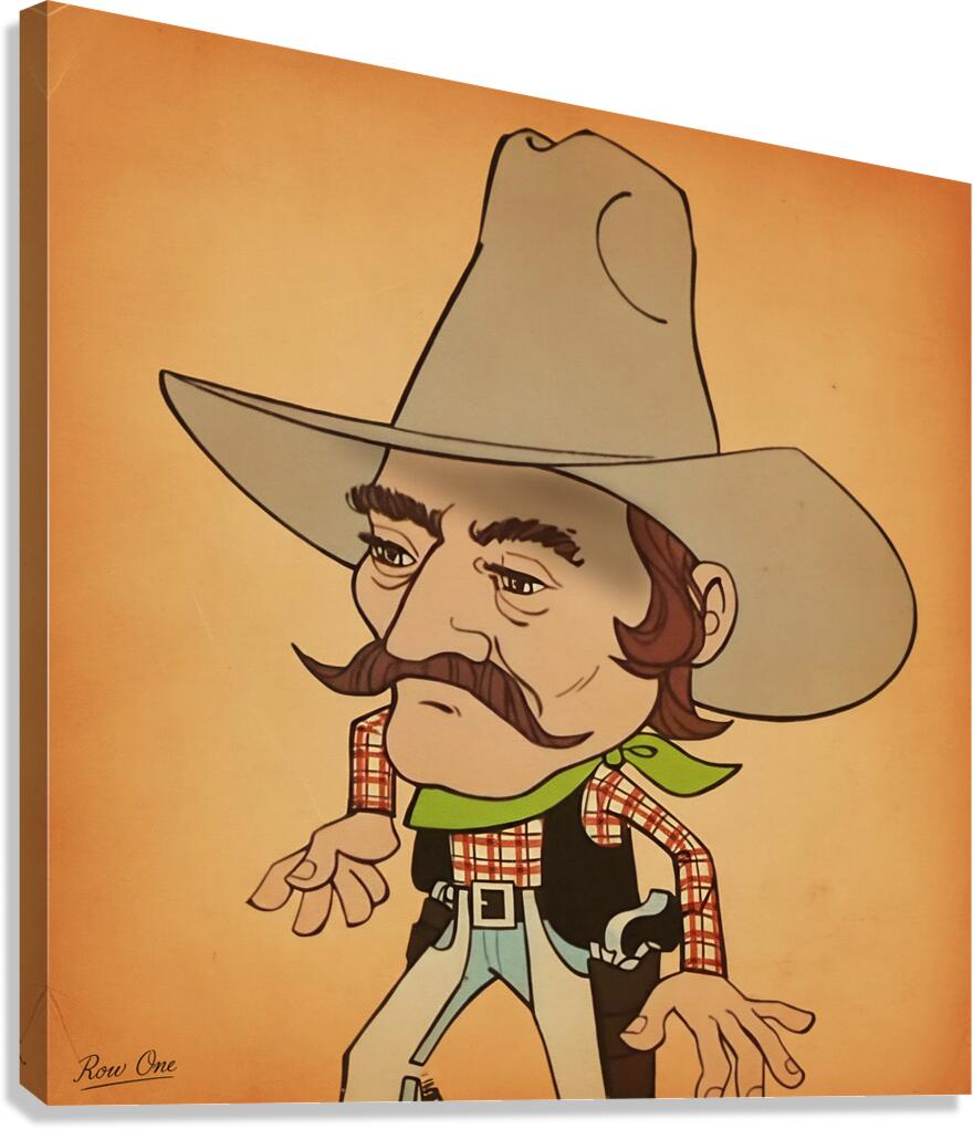 Throwback Oklahoma State Pistol Pete Cartoon Mascot Art Canvas Print