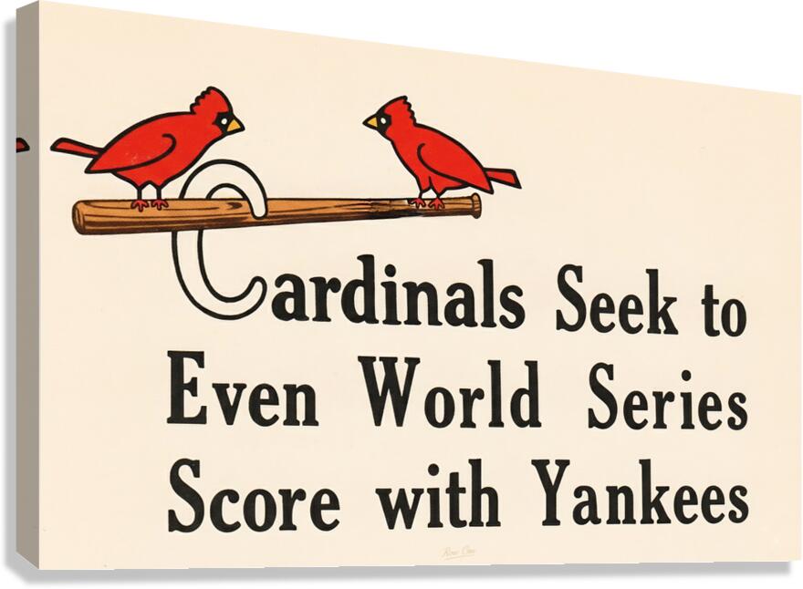 1943 St. Louis Cardinals World Series Art Canvas Print