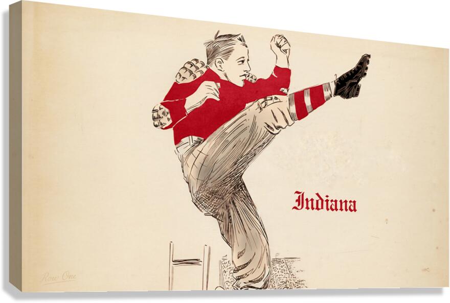 Early 1900s Indiana Hoosiers Football Art Canvas Print
