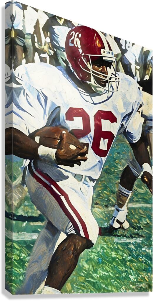 1986 Alabama Football Art Canvas Print